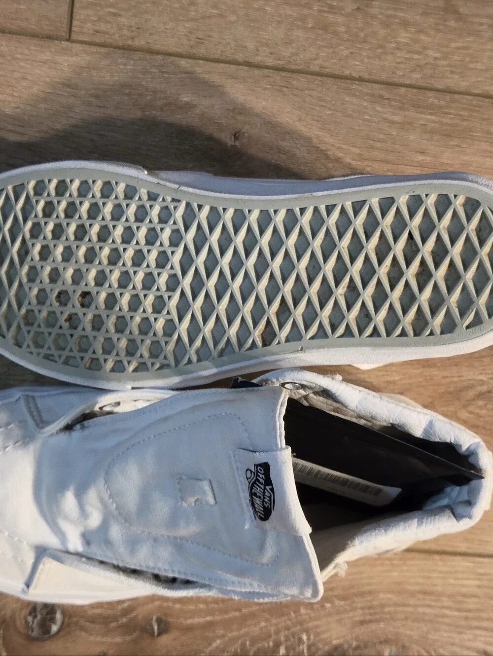 Vans Sk8-Hi Reissue Laceless High Top Sneakers - True White (Men 6.5 / Women 8)